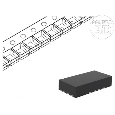 IC Digital CMOS SMD XQFN16, 800mVDC-3,6VDC, Temperatură Operare -40° până la 125°C, AVC | Electronic-mag.ro | Componente Electro