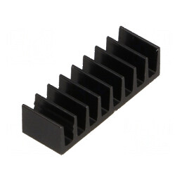 Radiator extrudat negru - Dimensiuni L: 6,3mm, W: 19mm, H: 4,8mm, Capacitate 50K/W | Electronic-mag.ro | Componente Electronice
