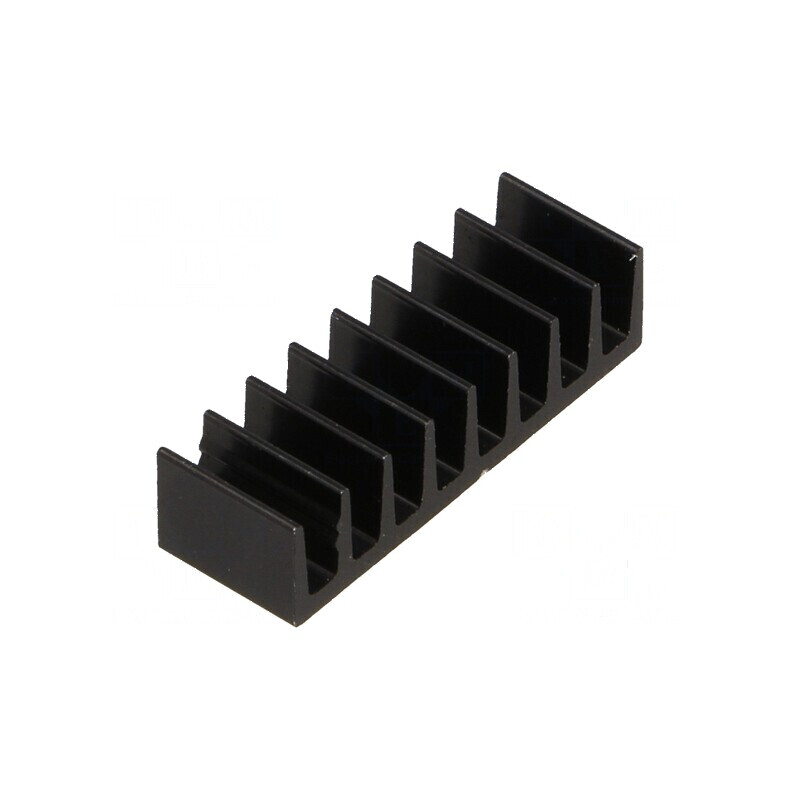 Radiator extrudat negru - Dimensiuni L: 6,3mm, W: 19mm, H: 4,8mm, Capacitate 50K/W | Electronic-mag.ro | Componente Electronice