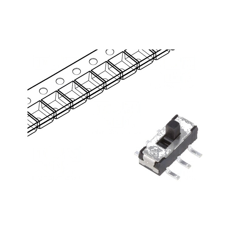 Comutator glisant DPDT 0,3A/6VDC ON-ON SMT, Poz: 2, temperatură operare -40÷85°C | Electronic-mag.ro | Componente Electronice Comutator glisant DPDT 0,3A/6VDC ON-ON SMT, Poz: 2, temperatură operare -40÷85°C | Electronic-mag.ro | Componente Electronice