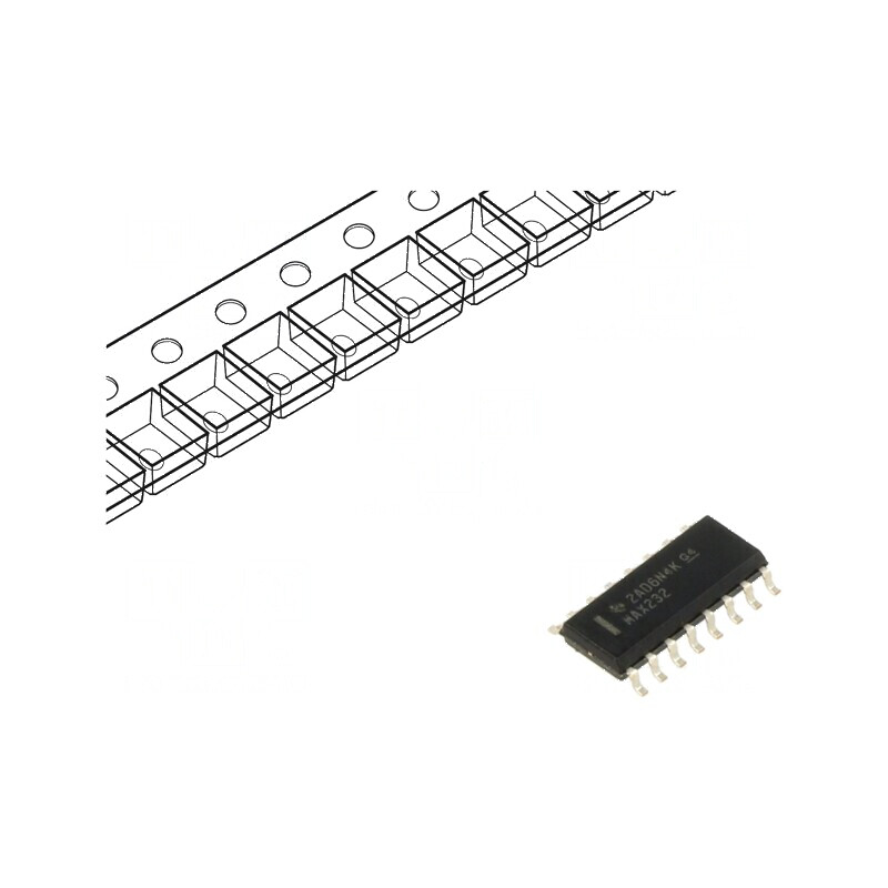 Interfaţă emiţător-receptor full duplex IC RS232 120kbps pentru comunicaţii seriale | Electronic-mag.ro | Componente Electronice