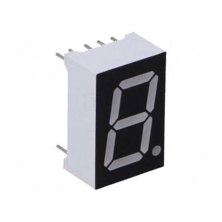 Afișaj LED 7 segmente 14,2mm 0,56" Nr. car: 1 roșie 35mcd - Display Digital Profesional | Electronic-mag.ro | Componente Electro
