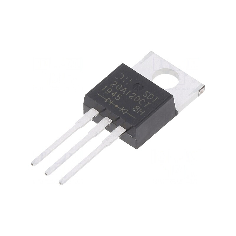 Diodă Schottky THT 120V 10A x2 TO220AB - Redresor cu Ufmax 0,79V | Electronic-mag.ro | Componente Electronice