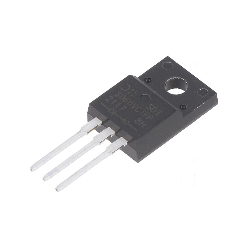Diodă Schottky THT 60V 15A x 2 TO220FP - Redresor cu Ufmax 0,6V | Electronic-mag.ro | Componente Electronice Diodă Schottky THT 60V 15A x 2 TO220FP - Redresor cu Ufmax 0,6V | Electronic-mag.ro | Componente Electronice