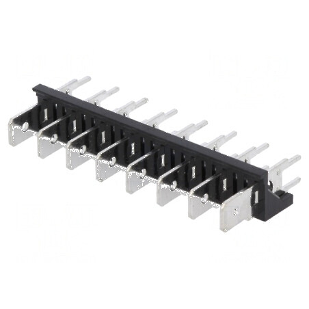 Terminal Conector Spadă 6,3mm THT 250V Drept Raster 7,62mm - Componentă Electrică Profesională | Electronic-mag.ro | Componente 