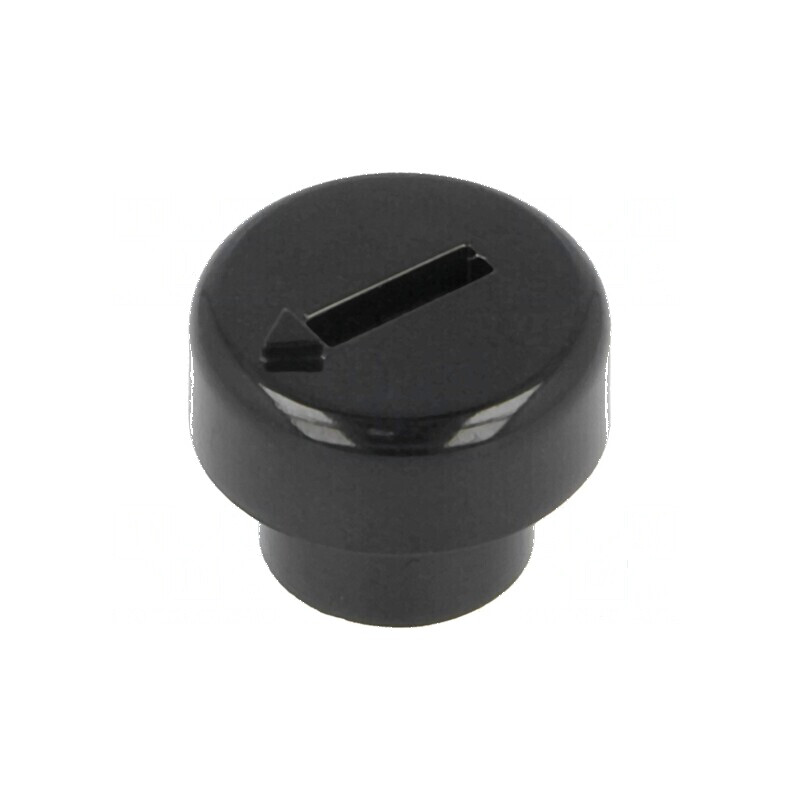Buton Rotativ Miniatural din Plastic Ø6mm, Dimensiuni Ø12x4,5mm, Culoare Neagră | Electronic-mag.ro | Componente Electronice