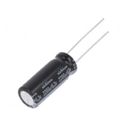 Condensator electrolitic low ESR THT 2200uF 6,3VDC Ø10x25mm - Componentă electronică de înaltă performanță | Electronic-mag.ro |