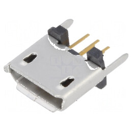 Conector USB B Micro Soclu THT PIN 5 Drept USB 2.0 1,8A - Componente Electronice Profesionale | Electronic-mag.ro | Componente E