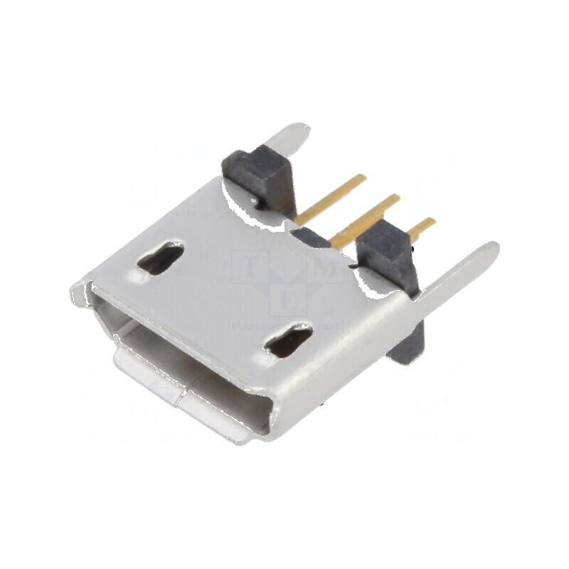 Conector USB B Micro Soclu THT PIN 5 Drept USB 2.0 1,8A - Componente Electronice Profesionale | Electronic-mag.ro | Componente E