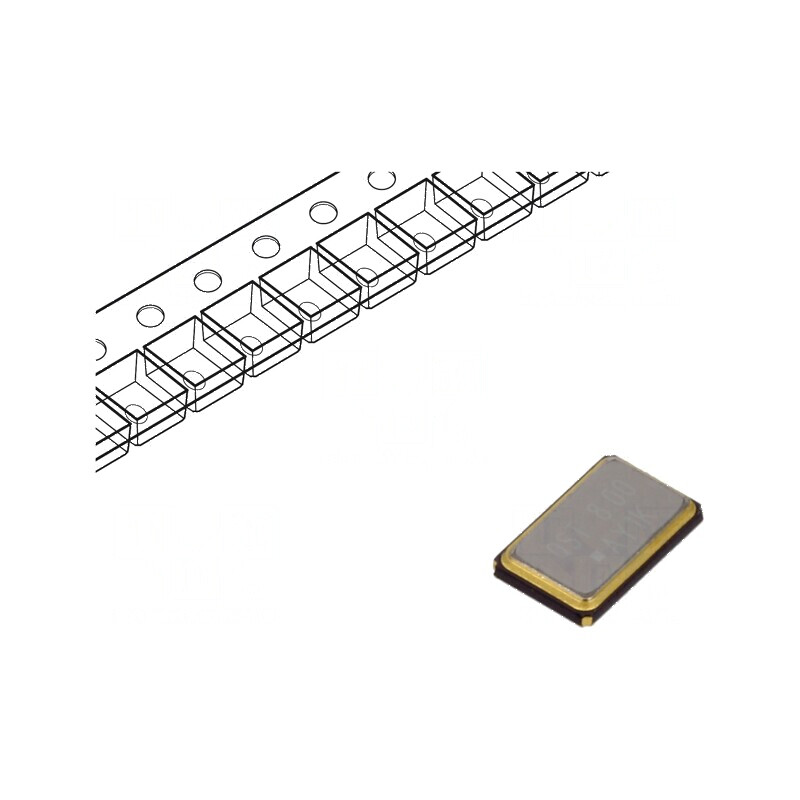 Rezonator cu cuarț 8MHz ±20ppm 20pF SMD 5x3,2x1,2mm pentru aplicații electronice | Electronic-mag.ro | Componente Electronice