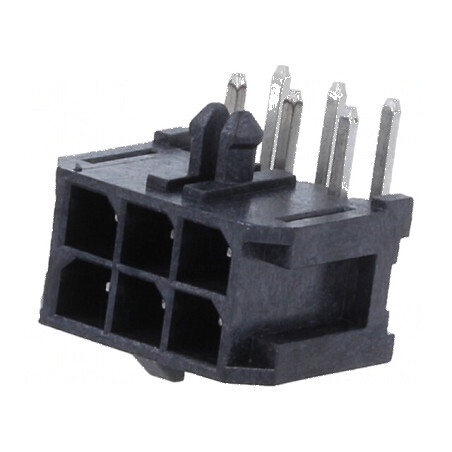 Conector cablu-placă soclu tată Minitek® Pwr 3.0, 3mm, 6 pini | Electronic-mag.ro | Componente Electronice