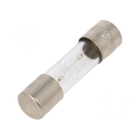 Siguranță întârziere 1A 250VAC sticlă 5x20mm cu carcasă din alamă - Protecție electrică de calitate | Electronic-mag.ro | Compon