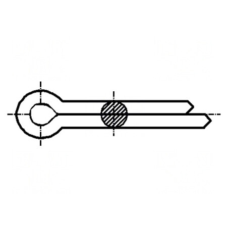 Cui spintăcat din oțel BN 912, Ø 3,2mm, L 80mm, conform standardelor DIN 94 și ISO 1234 | Electronic-mag.ro | Componente Electro
