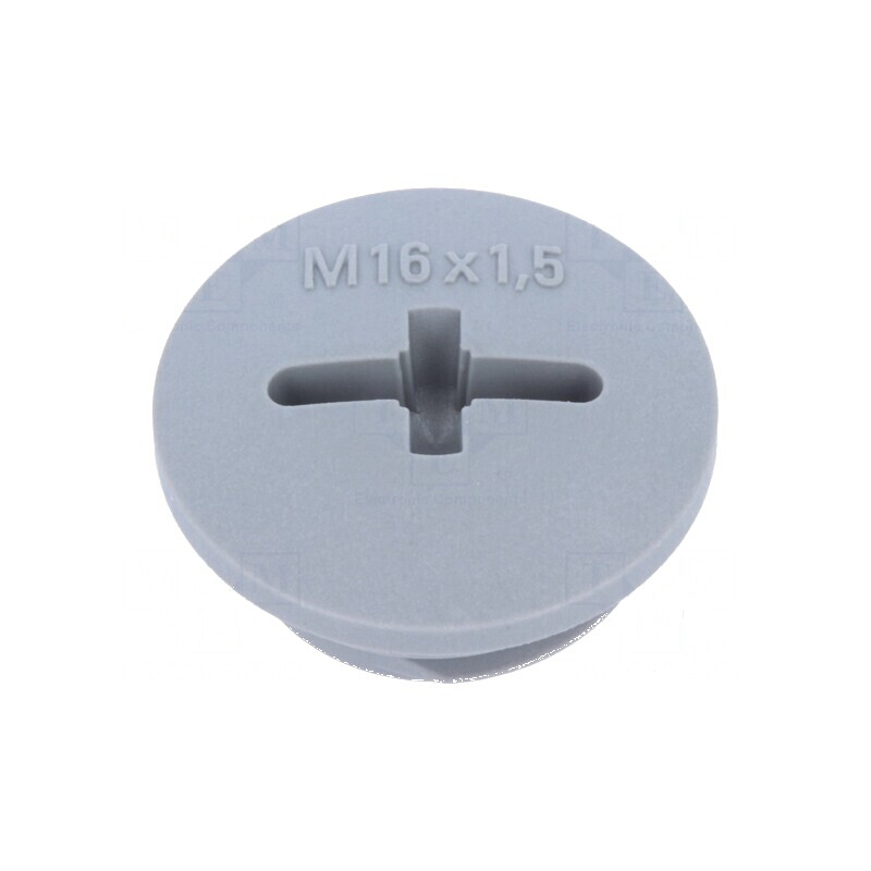 Capac de protecție M16 1,5 IP68 din poliamidă gri închis, 7mm - soluție durabilă pentru conexiuni electrice | Electronic-mag.ro 