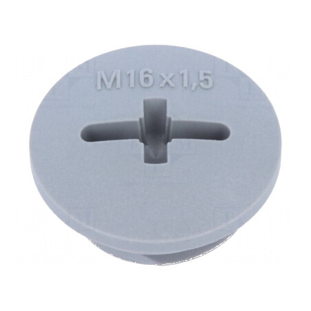 Capac de protecție M16 1,5 IP68 din poliamidă gri închis, 7mm - soluție durabilă pentru conexiuni electrice | Electronic-mag.ro 