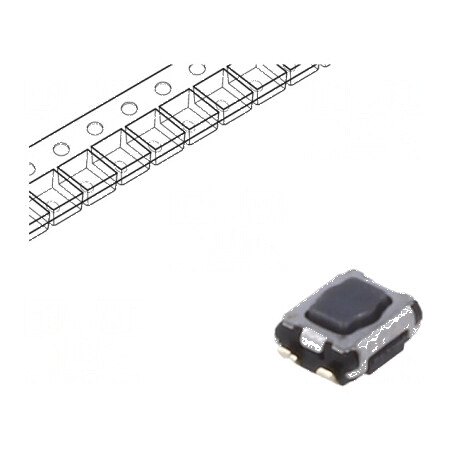 Microîntrerupător TACT SPST Poz: 2 SMT 2,9x3,5x1,4mm fără 5N - Comutator compact pentru aplicații electronice | Electronic-mag.r