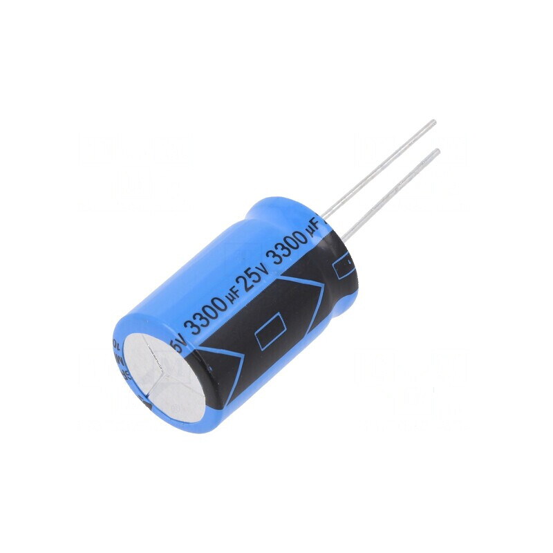 Condensator electrolitic THT 3300uF 25VDC ±20% 2000h 16x25mm - Componentă electronică de înaltă performanță | Electronic-mag.ro 