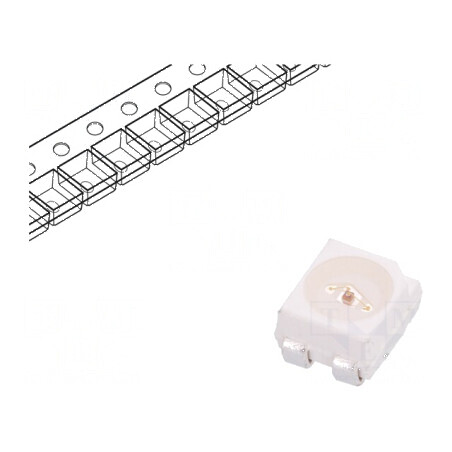 LED SMD 3528 PLCC4 Roșie 3,5x2,8x1,9mm 120° 50mA 630nm - Lumină de Fundal și Iluminat Decorativ | Electronic-mag.ro | Componente