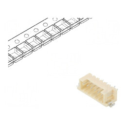 Conector cablu-cablu/PCB soclu tată PIN 6 DF3 Pas 2mm SMT pentru aplicații electronice | Electronic-mag.ro | Componente Electron