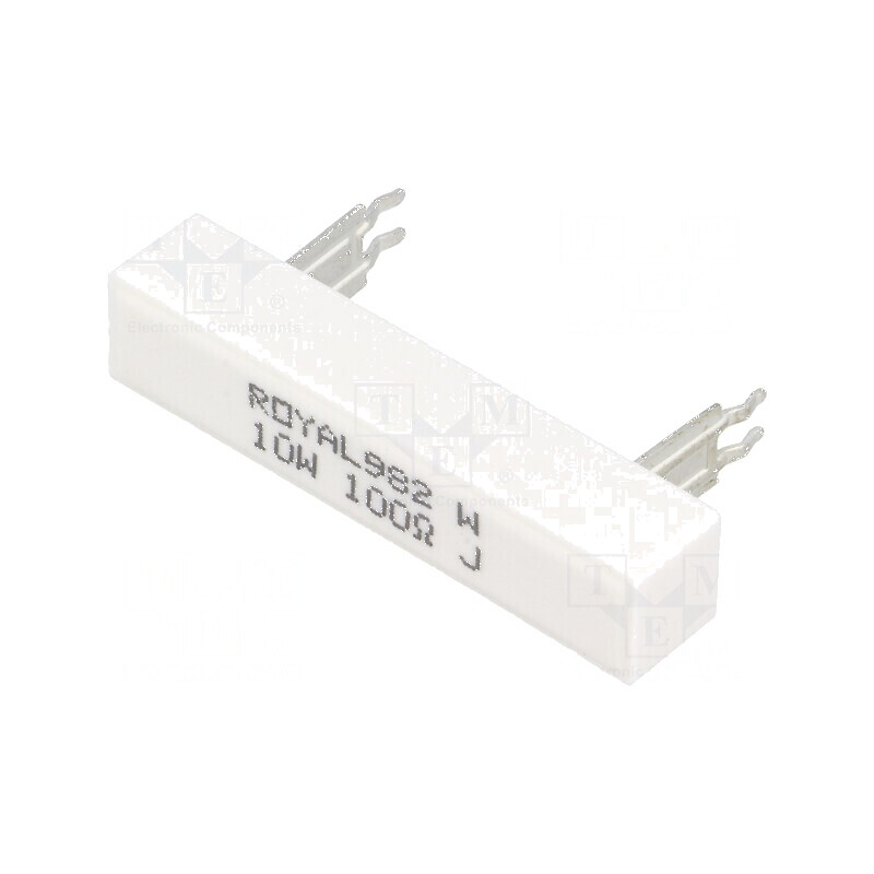 Rezistor bobinat THT 100Ω 10W ±5% pentru aplicații electronice - Dimensiuni 10x9x49mm | Electronic-mag.ro | Componente Electroni