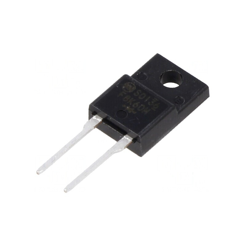 Diodă Redresoare THT 600V 8A Ifsm 150A FTO-220AG (SC91) 90ns - Componentă Electronică de Înaltă Performanță | Electronic-mag.ro 