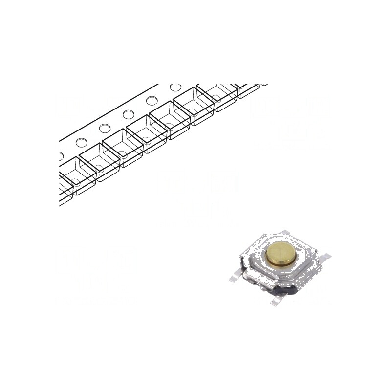 Microîntrerupător TACT SPST Poz. 2 0,05A 12VDC SMT 2,6N 1,5mm - Comutator Compact pentru Aplicații Electronice | Electronic-mag.