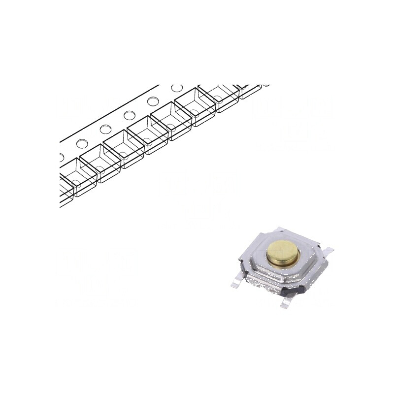 Microîntrerupător TACT SPST 0,05A/12VDC SMT 3,4N 1,5mm - Pozitie 2 | Electronic-mag.ro | Componente Electronice