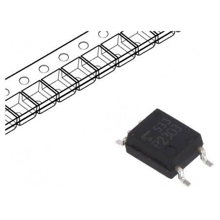 Optocuplor SMD Circuit Darlington 3,75kV 0,1Mbps - Compatibilitate Înaltă | Electronic-mag.ro | Componente Electronice