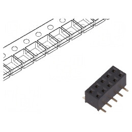 Conector șiruri pini soclu mamă 10 pini verticale 2mm SMT - Componentă electronică de calitate | Electronic-mag.ro | Componente 
