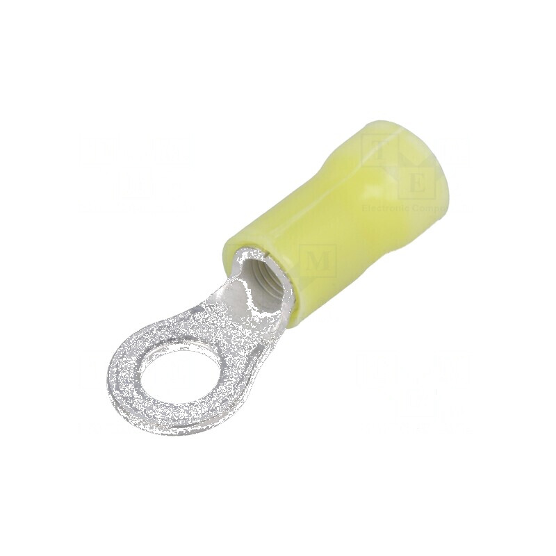 Vârf inelar M5 Ø 5,2mm pentru cablu cupru izolat, compatibil pentru secțiuni 3÷6mm², crimpat | Electronic-mag.ro | Componente El