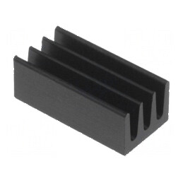 Radiator extrudat negru, dimensiuni L: 13mm, W: 6,3mm, H: 4,8mm, capacitate 63K/W | Electronic-mag.ro | Componente Electronice