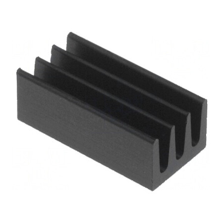 Radiator extrudat negru, dimensiuni L: 13mm, W: 6,3mm, H: 4,8mm, capacitate 63K/W | Electronic-mag.ro | Componente Electronice