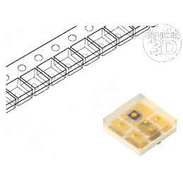 LED SMD 0202 Verde/Albastru 0,65x0,65x0,25mm 140° 5mA - Lumină Eficientă Energetic pentru Proiecte DIY | Electronic-mag.ro | Com