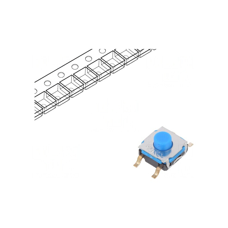 Microîntrerupător TACT SPST-NO 0,05A 32VDC SMT - Pozitie 2, Fără Contacte | Electronic-mag.ro | Componente Electronice Microîntrerupător TACT SPST-NO 0,05A 32VDC SMT - Pozitie 2, Fără Contacte | Electronic-mag.ro | Componente Electronice