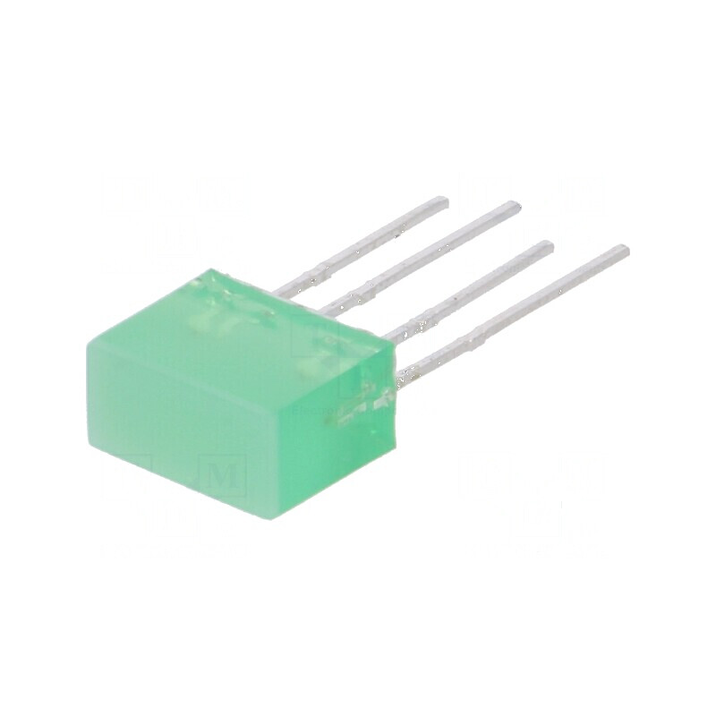 Afișaj LED Verde cu Lentilă Difuză - 568nm, 5-20mcd, Unghi de 120° | Electronic-mag.ro | Componente Electronice