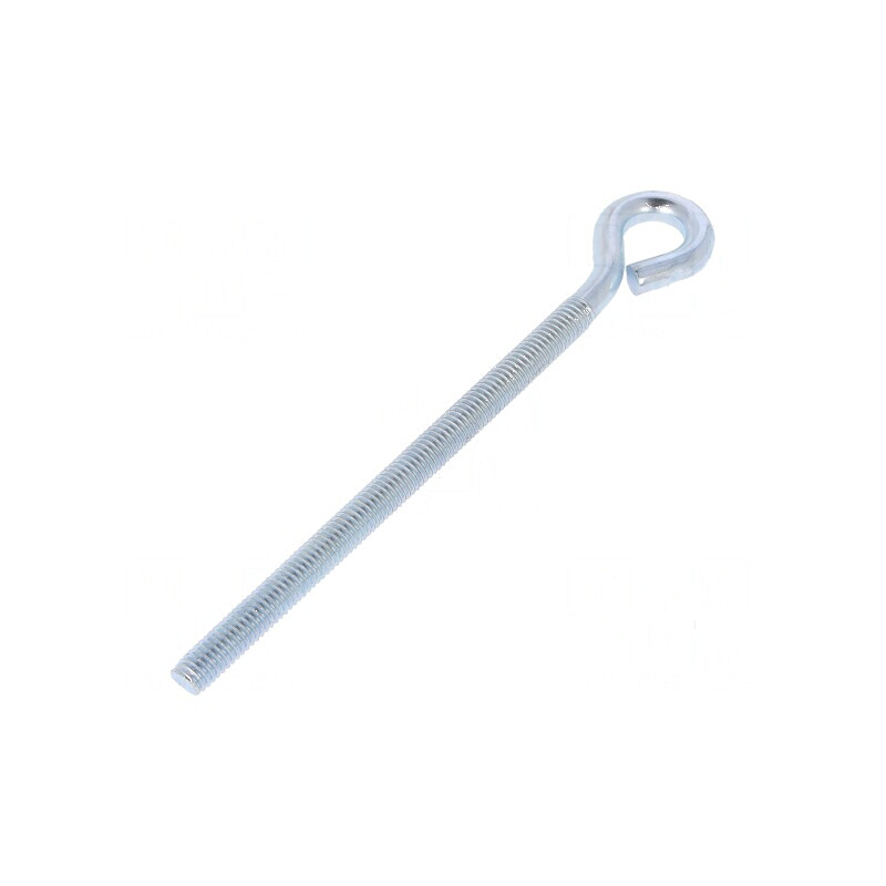 Cârlig inelar din oțel zincat cu filet de 91mm și lungime totală de 120mm | Electronic-mag.ro | Componente Electronice