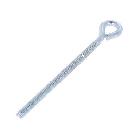 Cârlig inelar din oțel zincat cu filet de 91mm și lungime totală de 120mm | Electronic-mag.ro | Componente Electronice