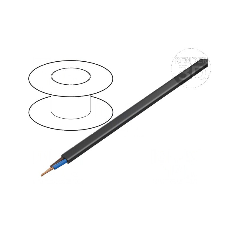 Cablu H03VVH2-F OMY 2x0,5mm² Plat Litat Cu PVC Negru 300V - Cablu Electric Flexibil de Calitate Superioară | Electronic-mag.ro | Cablu H03VVH2-F OMY 2x0,5mm² Plat Litat Cu PVC Negru 300V - Cablu Electric Flexibil de Calitate Superioară | Electronic-mag.ro |
