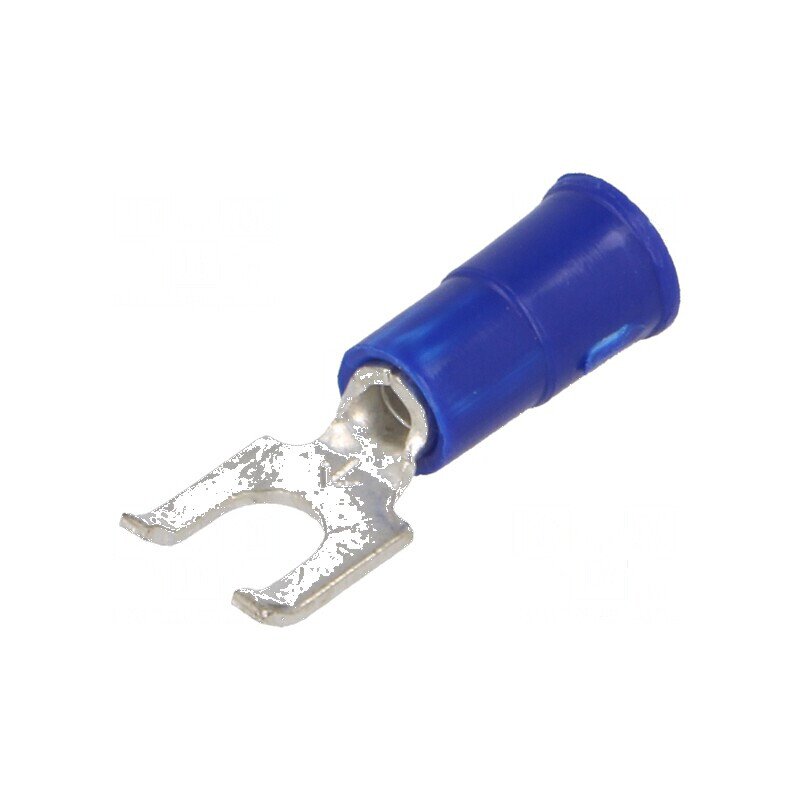 Furcă M4 Ø 4,32mm Crimpată pe Cablu Izolată Albastră - Vârf Profesional pentru Conexiuni Electrice | Electronic-mag.ro | Compone