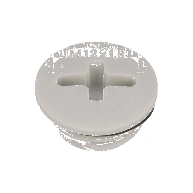 Capac de protecție M12 1,5 IP68 din poliamidă gri deschis, 6mm - Soluție de protecție pentru conectori | Electronic-mag.ro | Com