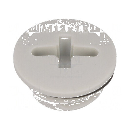 Capac de protecție M12 1,5 IP68 din poliamidă gri deschis, 6mm - Soluție de protecție pentru conectori | Electronic-mag.ro | Com