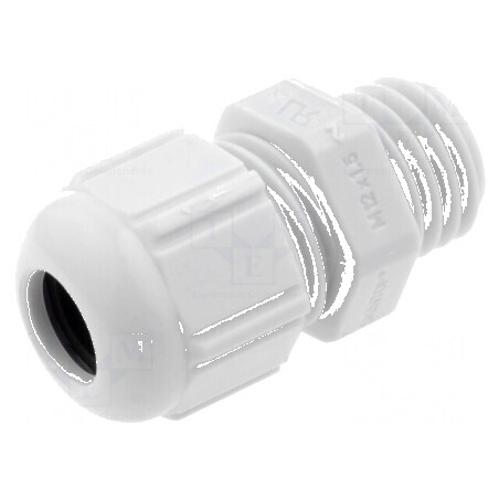 Garnitură de etanșare M12 1,5 IP68 din poliamidă gri UL94V-2 pentru protecție la apă și praf | Electronic-mag.ro | Componente El