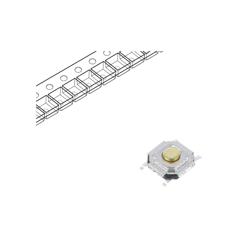 Microîntrerupător TACT SPST Pozitiv 2, 0,05A/12VDC, SMT 1N, 1,5mm - Comutator Compact pentru Circuit Electric | Electronic-mag.r