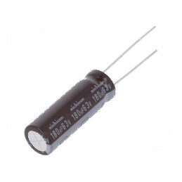 Condensator Electrolitic Low ESR THT 180uF 63VDC Ø10x30,5mm - Componentă Electronică de Înaltă Performanță | Electronic-mag.ro |