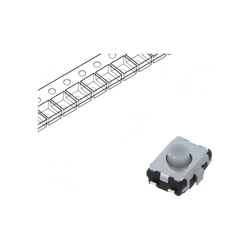 Microîntrerupător TACT SPST 0,02A/15VDC SMT Poz: 2 fără 2,5mm - Comutator Compact pentru Circuit Electric | Electronic-mag.ro | 