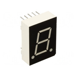 Afișaj LED 7 segmente 15mm, 0,6 Nr. car: 1, roșie, 100mcd - Display profesional pentru indicatoare și panouri de semnalizare | E