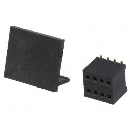 Conector şiruri pini soclu mamă PIN 8, drept 1,27mm SMT 2x4 - Componentă electronică de înaltă precizie | Electronic-mag.ro | Co