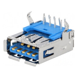 Conector USB A soclu pentru PCB THT 90° USB 3.0 - Compatibilitate ridicată și montaj eficient | Electronic-mag.ro | Componente E