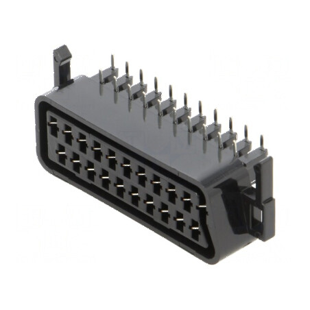 Conector SCART Soclu Mamă pentru Montare pe Panou în Unghi de 90° - Accesorii Audio Video | Electronic-mag.ro | Componente Elect