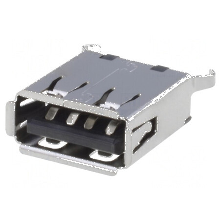 Conector USB A soclu THT drept USB 2.0 cu finisaj aurit - Componente electronice de înaltă calitate | Electronic-mag.ro | Compon